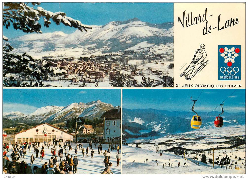 VILLARD DE LANS  Xes JEUX OLYMPIQUES D'HIVER 1968  CARTE MULTIVUES - Villard-de-Lans