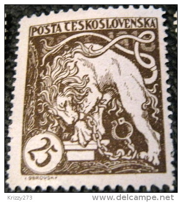 Czechoslovakia 1919 The 1st Anniversary Of Czezhoslovak Independence 25h - Mint - Unused Stamps