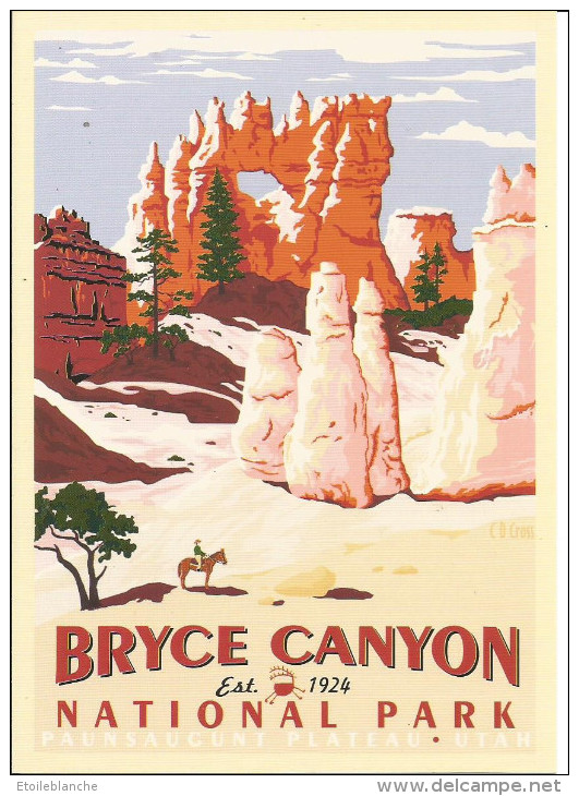 USA Bryce Canyon National Park Since 1924 - Affiche Ancienne, Illustrée  C.D. Cross - Edit Impact - Bryce Canyon