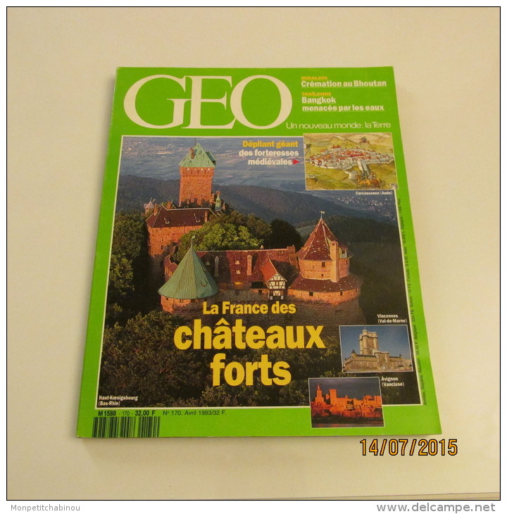 GEO N°170 (04/1993) : LA FRANCE DES CHÂTEAUX FORTS - Geografía