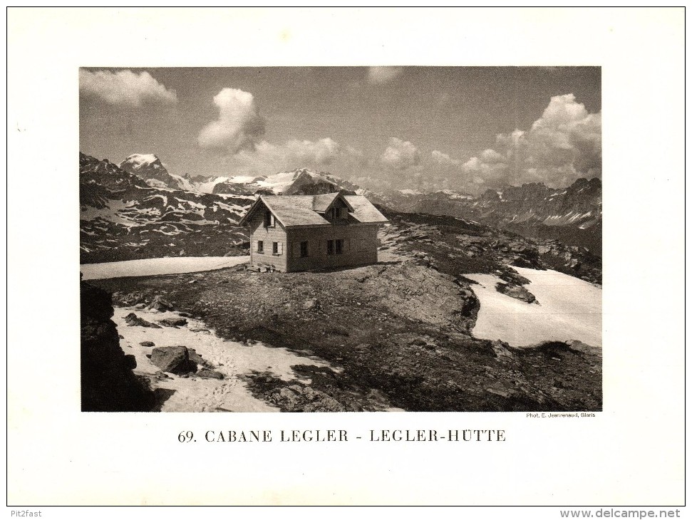 Original Ansicht/ Photographie Von 1927 , Leglerhütte , Elm , Linthal , Ca. 20x13 , Berghütte !!! - Elm