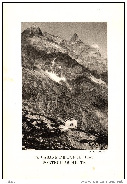 Original Ansicht/ Photographie Von 1927 , Puntegliashütte , Trun , Brigels , Breil , Ca. 20x13 , Berghütte !!! - Breil/Brigels