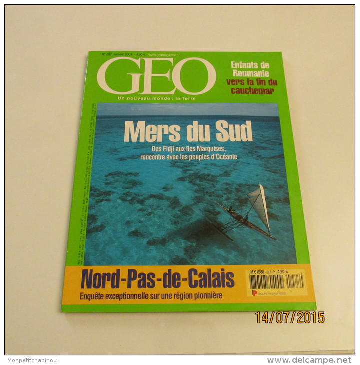 GEO N°287 (01/2003) : MERS DU SUD - Géographie