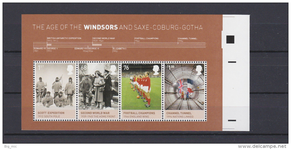 ENGLAND 2012. Minisheet Age Of Windsors Error Cut ** - Neufs