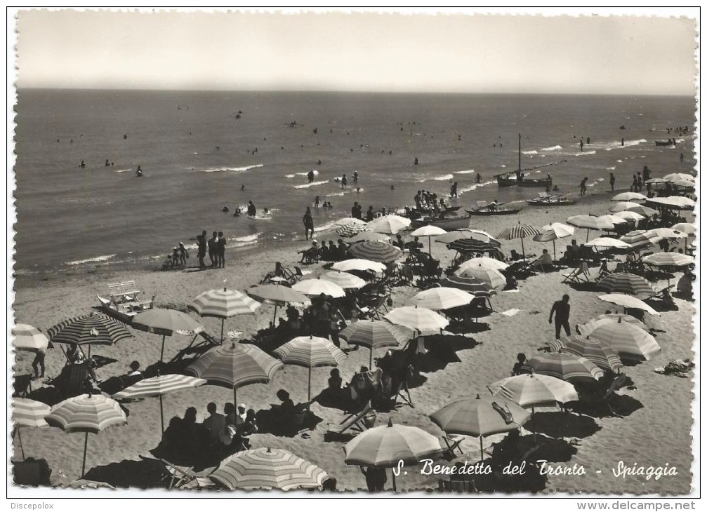 E3198 San Benedetto Del Tronto (Ascoli Piceno) - La Spiaggia - Beach Plage Strand Playa / Non Viaggiata - Altri & Non Classificati