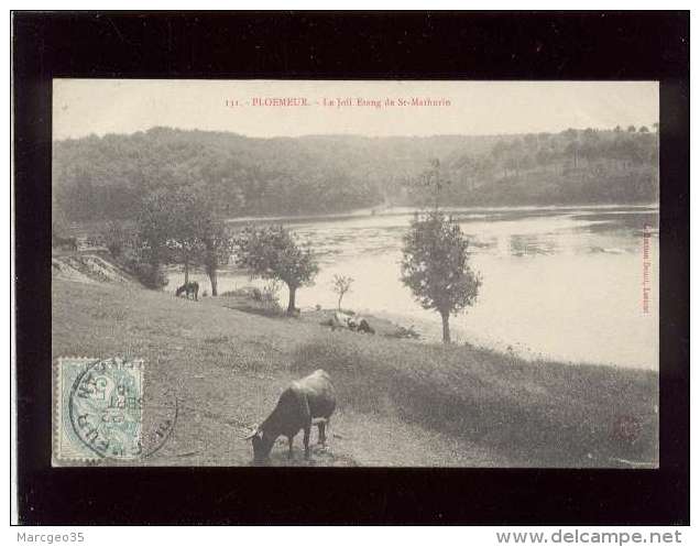 56 Ploemeur Le Joli étang De St Mathurin édit. Denot N° 131 , Vache - Ploemeur