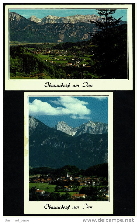 2 X Oberaudorf Am Inn  -  Mit Kaisergebirge  -  Ansichtskarten Ca.1991 / 1992    (4775) - Rosenheim