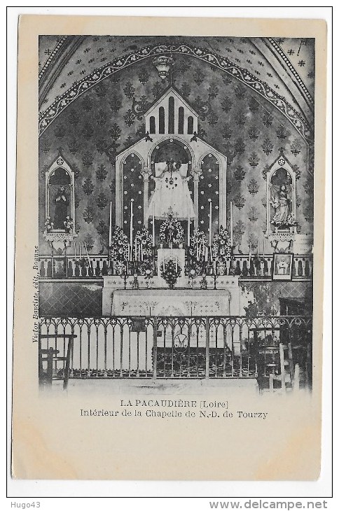 LA PACAUDIERE - INTERIEUR DE LA CHAPELLE DE N.D. DE TOURZY - CPA - La Pacaudiere