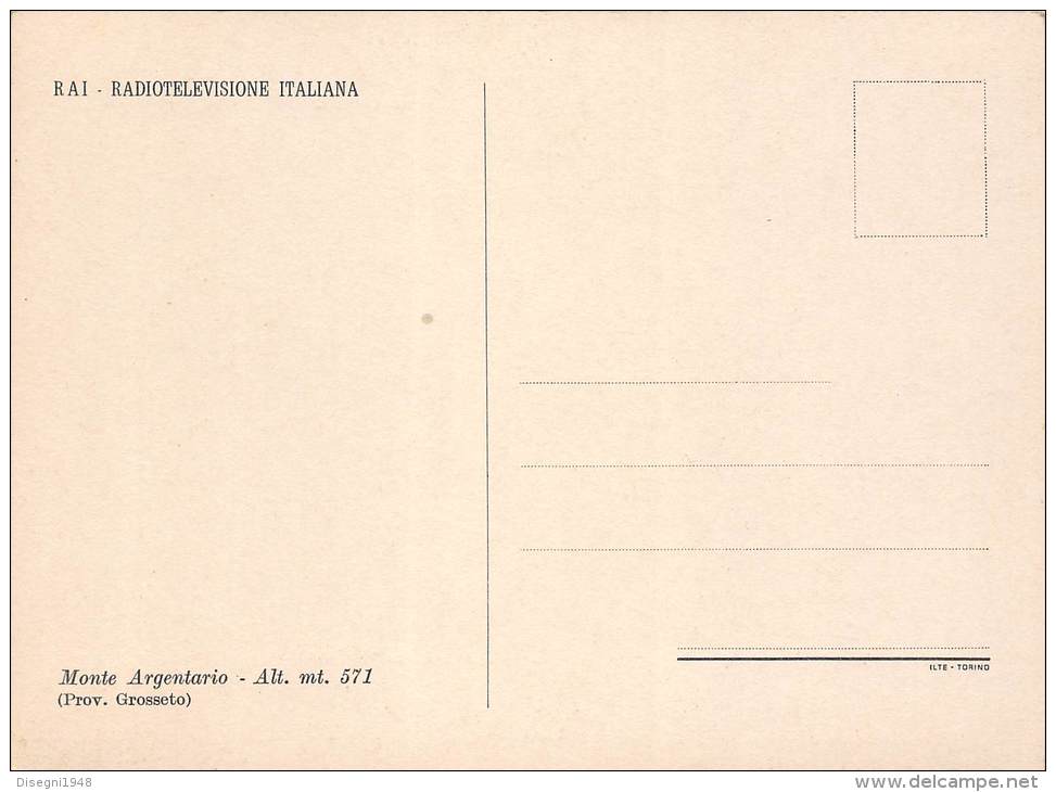 03772 "MONTE ARGENTARIO (GR) RAI - RADIO TELEVISIONE ITALIANA - RIPETITORE". CART. ILL.  ORIG.  NON SPEDITA. - Altri & Non Classificati