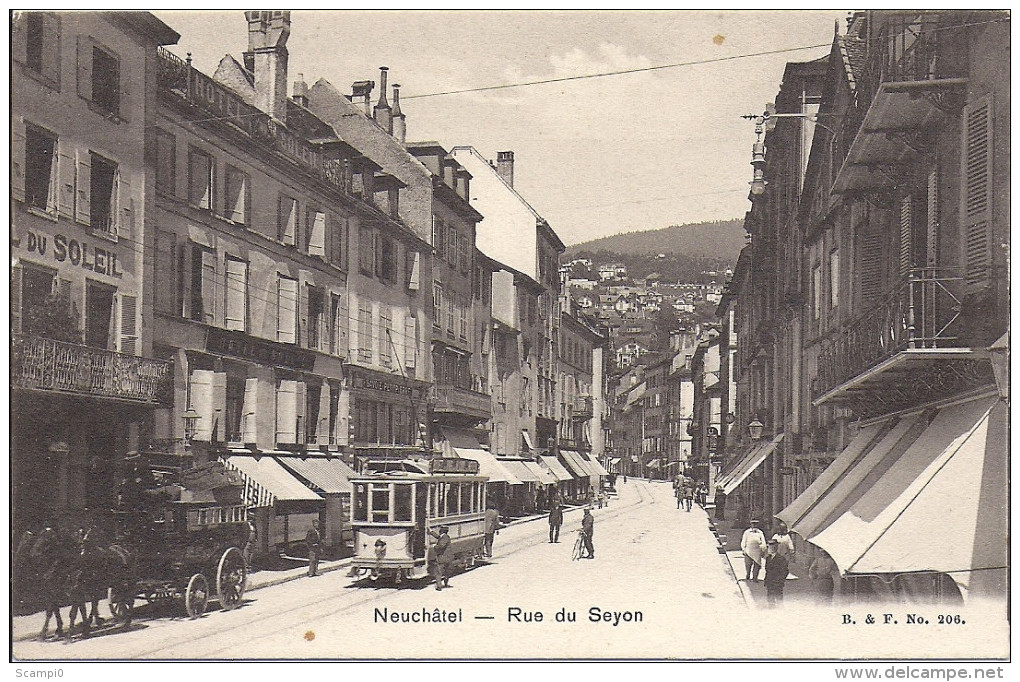 7815.....NEUCHÂTEL, Le Tram à La Rue Du Seyon - Neuchâtel