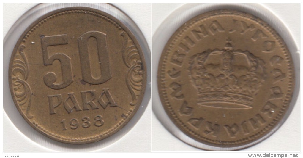 Yugoslavia 50 Para 1938 Km#18 - Used - Yugoslavia