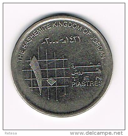 ***  JORDANIE  10  PIASTRES  2000 - Jordanien