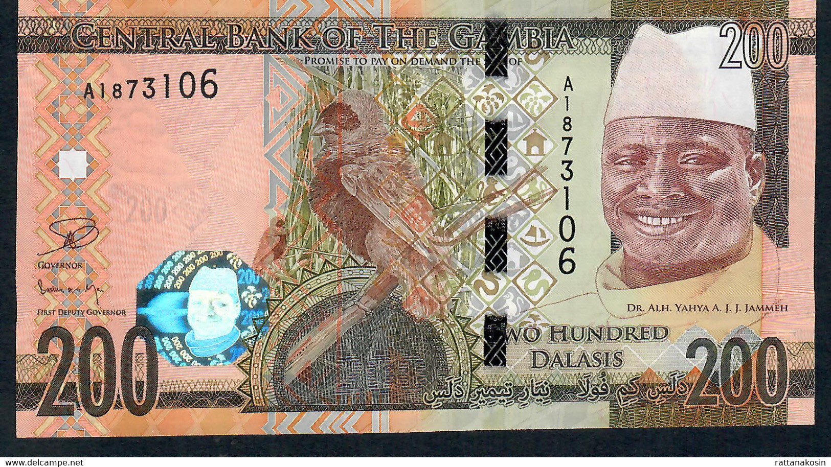 GAMBIA P36 200 DALASIS 2015 #A Signature 16    UNC. - Gambie