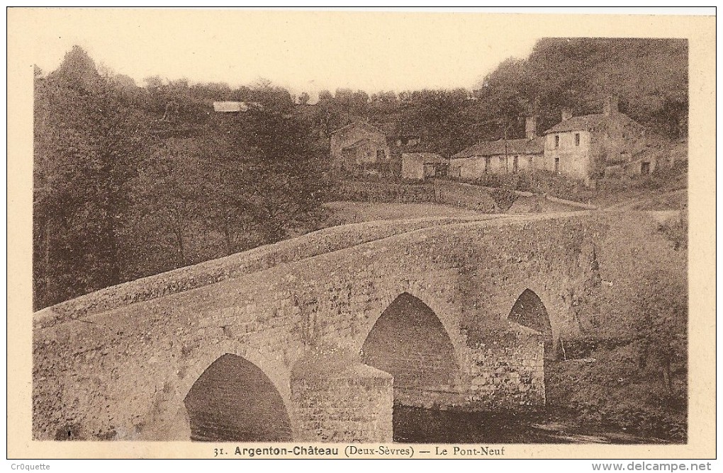 79013 ARGENTON CHÂTEAU - LE PONT NEUF Vers 1940 - Argenton Chateau