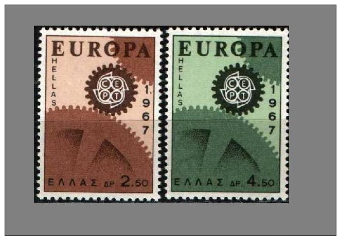 Cept 1967 Greece Mi 948/949 MNH ** YVERT 926/927 - 1967