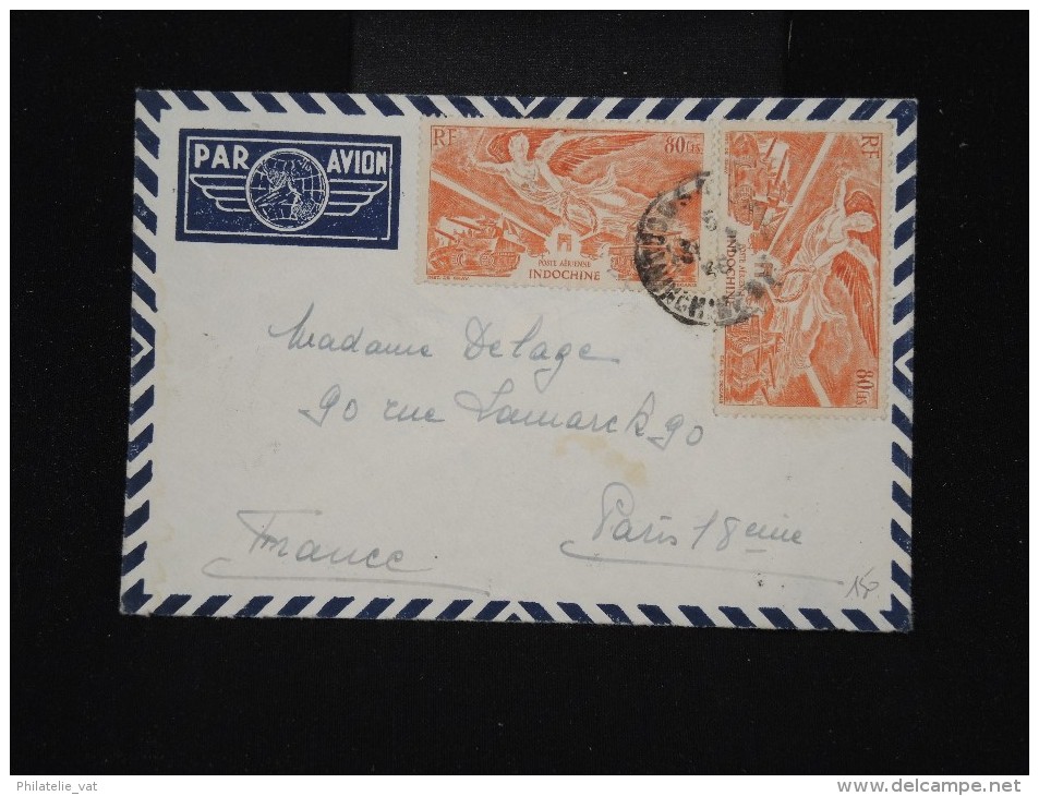 FRANCE - INDOCHINE - Enveloppe Par Avion De Saigon Pour Paris - Aff. Plaisant - à Voir - Lot P8488 - Luchtpost