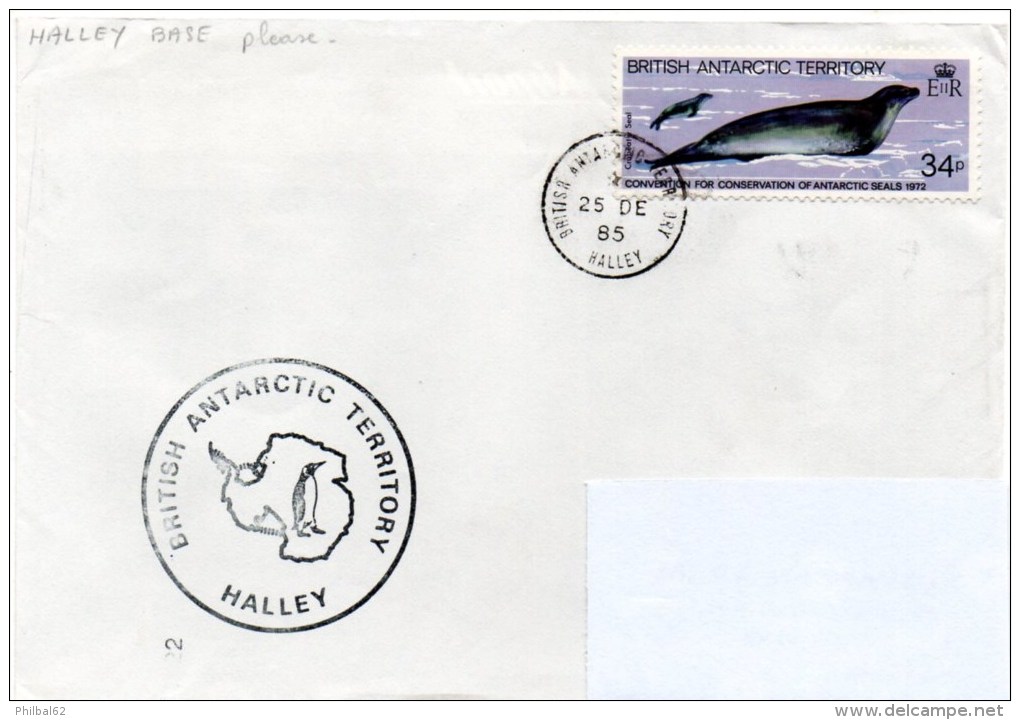 Polaire BAT, Lot De 4 Plis, Bases Rothera, Halley Et Signy Island Avec Cachet Du RSS Bransfield. - Research Stations