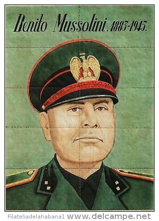 *JK370 SPAIN ESPAÑA POSTER 20x29 Cm ITALY BENITO MUSSOLINI 1948 BEJAR SALAMANCA - 1939-45