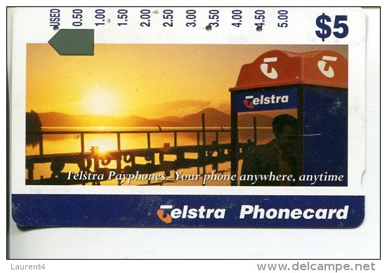 (2 Phonecard) - Australia Used "multi-hole" Postcard - Phone Box - Australia