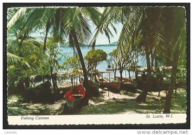 ST. LUCIA West Indes Fishing Canoes 1977 - Saint Lucia