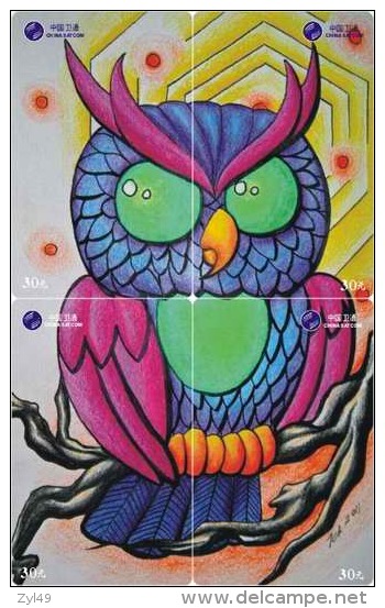 O03217 China phone cards Owl puzzle 48pcs
