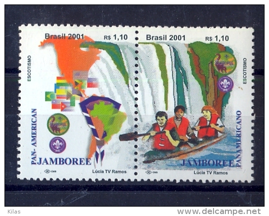 BRAZIL 2001 Pan American Jamboree - Unused Stamps
