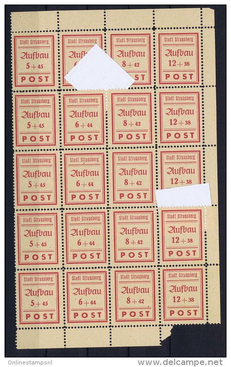 SBZ  Storkow Strausberg 36  Block 20 Pieces MNH/** Postfrisch Some Loose Perfo. - Postfris