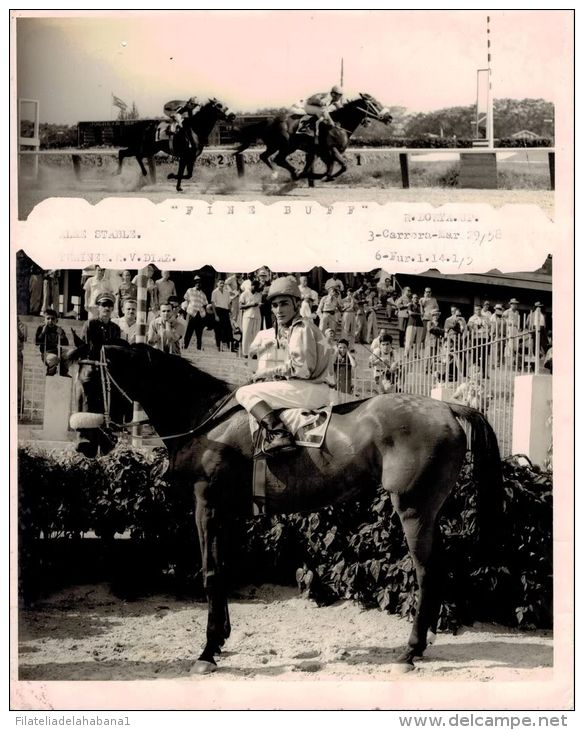 E1436 CUBA 1958 CARRERA DE CABALLOS. HORSE RACES - Famous People