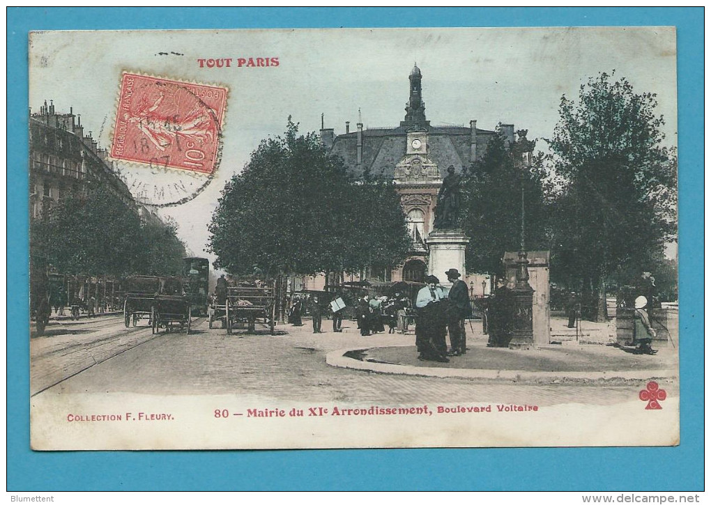CPA 80 TOUT PARIS Mairie Du XIème Arrondissement, Boulevard Voltaire éditeur FLEURY - Arrondissement: 11