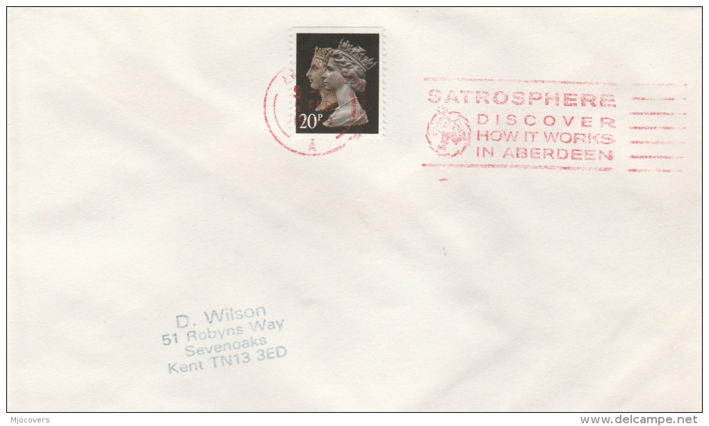 1990 COVER Slogan SATROSPHERE SCIENCE CENTRE DISCOVER HOW IT WORKS Gb  Penny Black Anniv Stamps Aberdeen - Physics