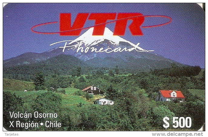 TARJETA DE CHILE DE VTR DEL VOLCAN OSORNO 2ª EMISION TIRADA 5000 (NUEVA-MINT) - Chile