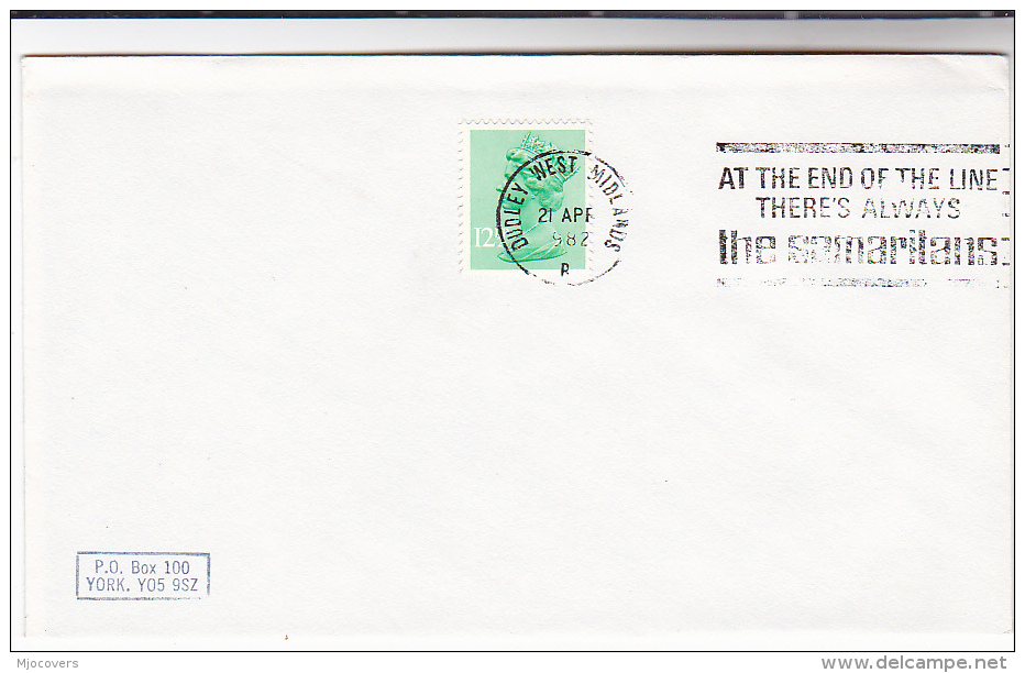 1982 GB COVER Slogan AT THE END OF LINE THERES ALWAYS THE SAMARITANS Dudley Mental Health Telecom Stamps - Telecom