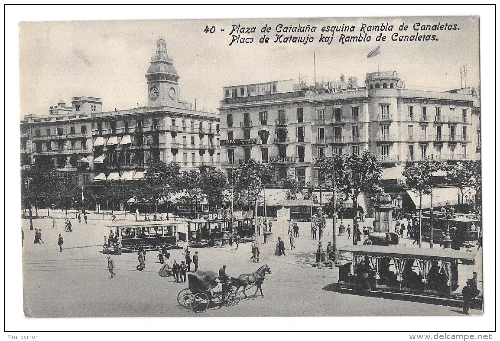 (5295-00) Barcelona - Plaza De Cataluna Esquina Rambla De Canaletas - Barcelona