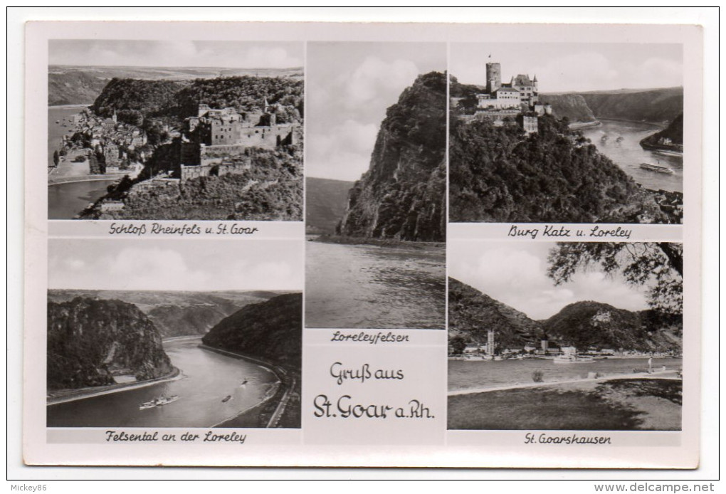 Allemagne--St GOAR A Rhein--GRUSS AUS ...Multivues  ,cpsm 14 X 9  N°2502  éd  Schoening & Co - St. Goar