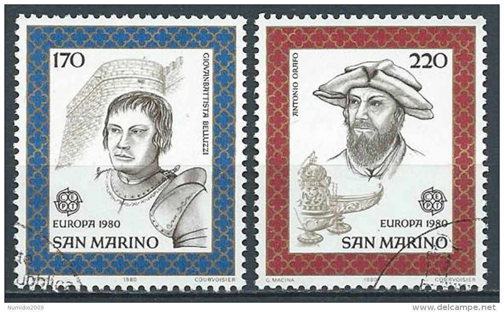 1980 SAN MARINO USATO EUROPA - VA24 - Used Stamps