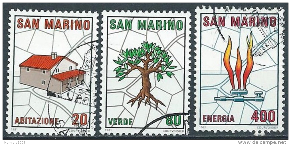 1981 SAN MARINO USATO PIANO REGOLATORE - VA24 - Used Stamps
