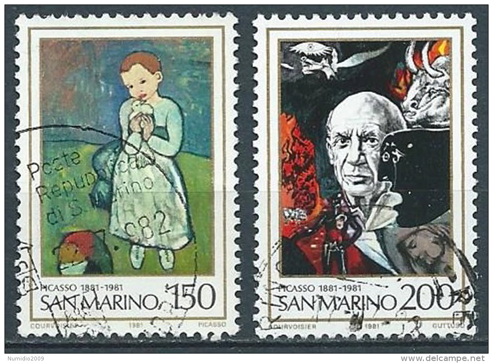 1981 SAN MARINO USATO PICASSO - VA24 - Gebraucht