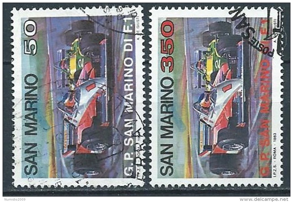 1983 SAN MARINO USATO GRAN PREMIO FORMULA UNO AUTO - VA24 - Used Stamps