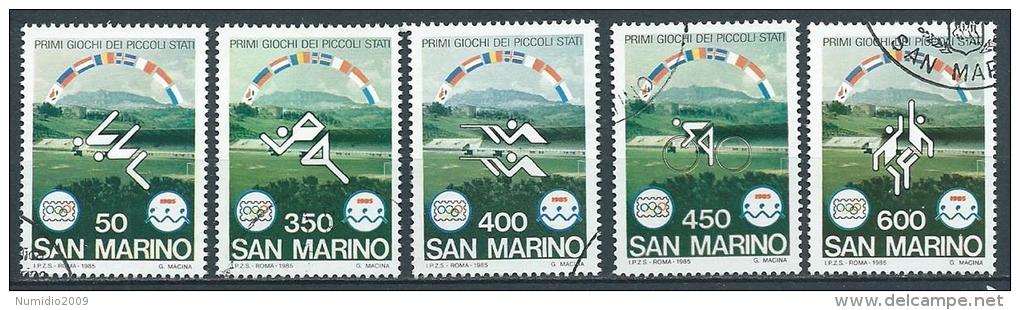 1985 SAN MARINO USATO PRIMI GIOCHI DEI PICCOLI STATI - VA24 - Used Stamps