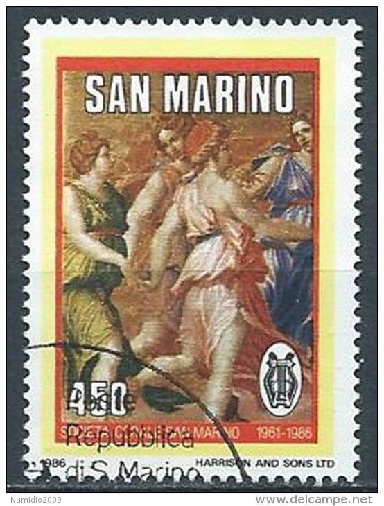 1986 SAN MARINO USATO SOCIETA CORALE - VA24 - Gebruikt