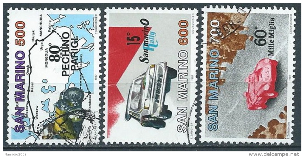 1987 SAN MARINO USATO GARE AUTOMOBILISTICHE - VA25 - Used Stamps