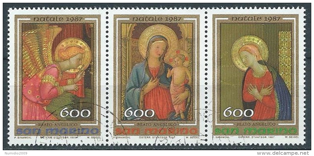 1987 SAN MARINO USATO NATALE - VA25 - Used Stamps