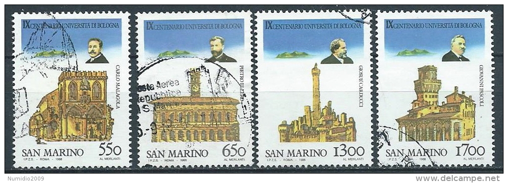 1988 SAN MARINO USATO UNIVERSITA DI BOLOGNA - VA25 - Usados