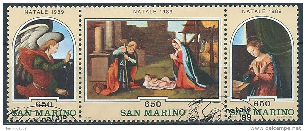 1989 SAN MARINO USATO NATALE - VA25 - Used Stamps