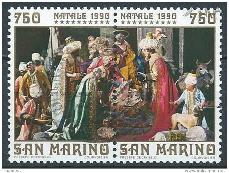 1990 SAN MARINO USATO NATALE - VA25 - Gebraucht