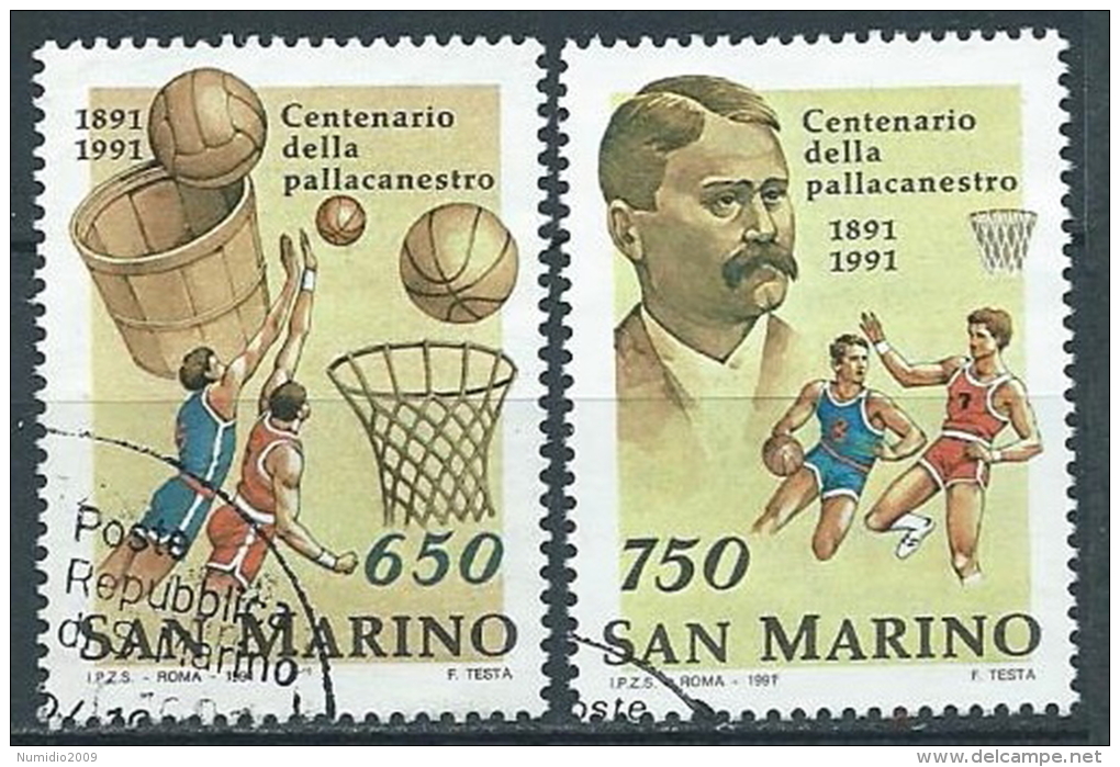 1991 SAN MARINO USATO PALLACANESTRO BASKET - VA25 - Gebraucht