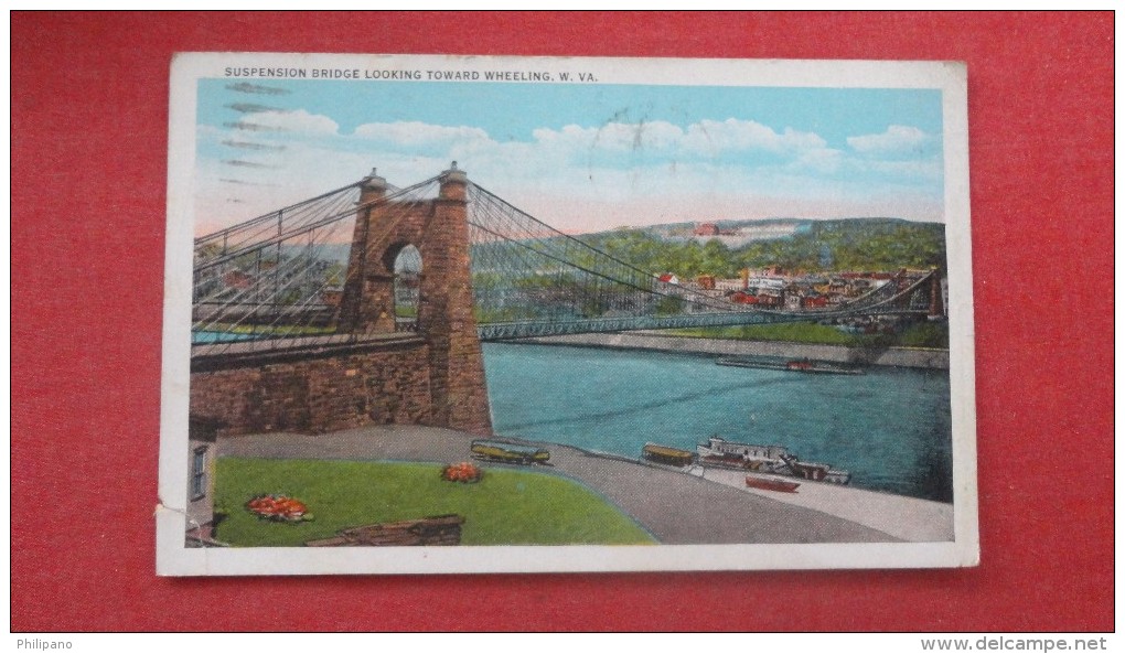 - West Virginia> Wheeling Suspension  Bridge -ref 1891 - Wheeling