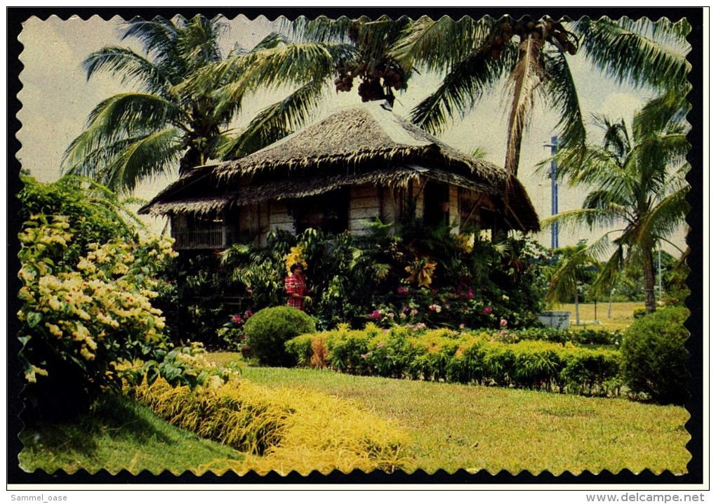 Pilipinas / Philippinen  -  Nipa Hut  -  Philippine Barrio Scenery  -  Ansichtskarte Ca.1986    (4805) - Philippinen