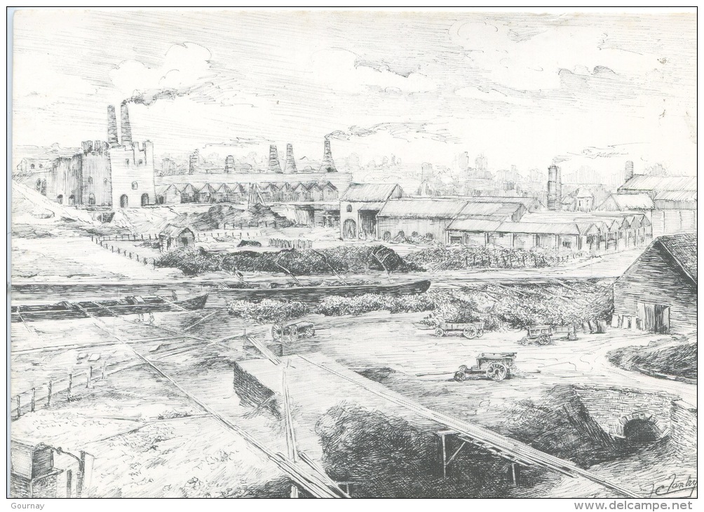 Belgique : Le Pays Blanc : Etablissements Dumon Duquesne (fabrique De Ciments Jusque 1950) Dessin - Autres & Non Classés