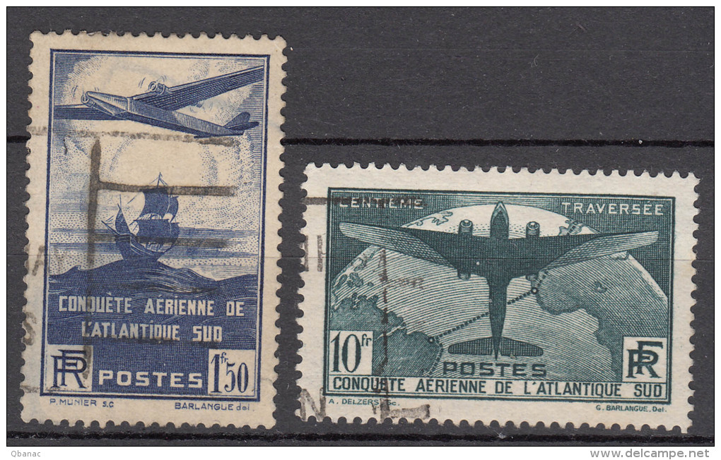 France 1936 Poste Aerienne Yvert#320-321 Used - Gebraucht